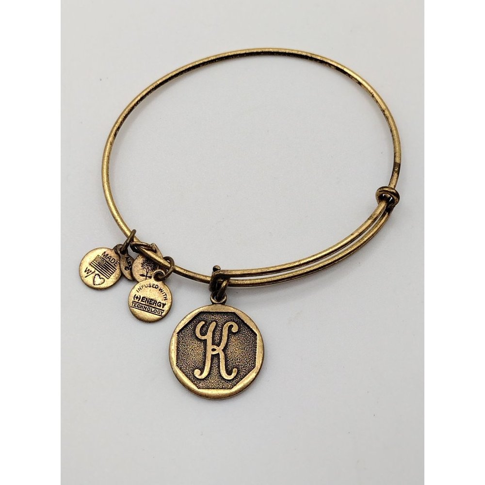 Alex and Ani Initial Monogram Letter K Bangle Bracelet BOGO
